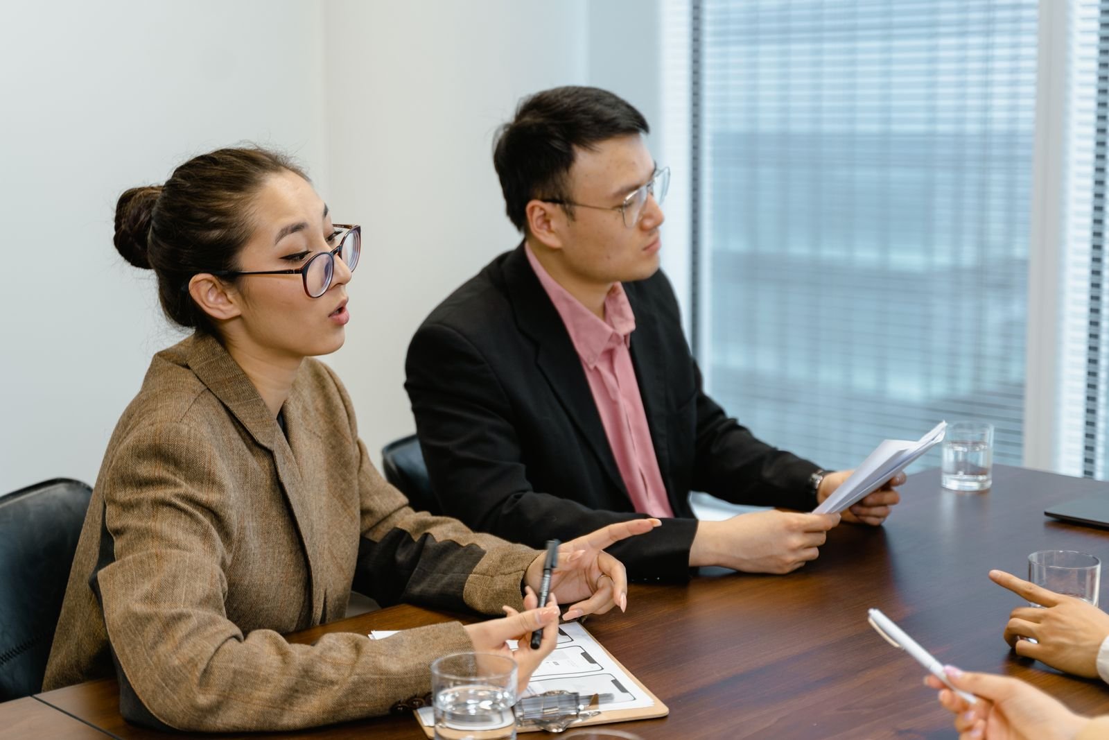 Professional food buyers meeting around a table